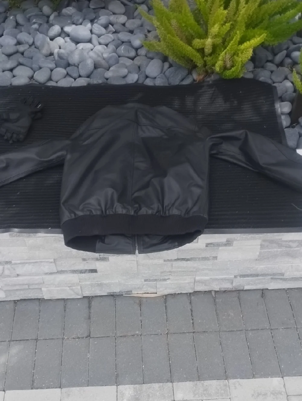 Black  Leather Bomber Jacket
